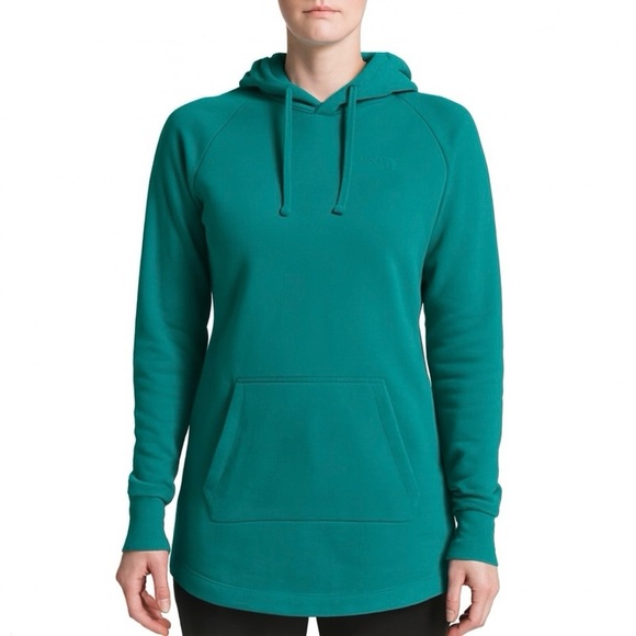 The North Face Dark turquoise long hoodie Small - Picture 1 of 5